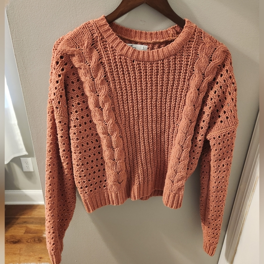 Hollister Pink nude knit sweater size S - Picture 9 of 11